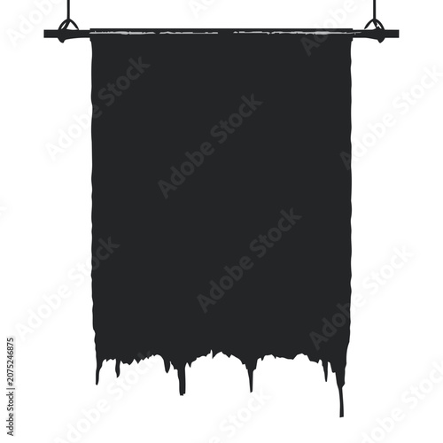 Black Dripping Curtain Vector Illustration