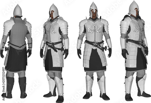 Bild auf Leinwand Vector sketch illustration of a classic vintage old royal knight warrior design