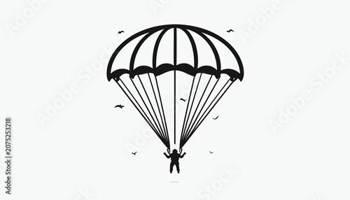Φωτογραφία Person jumping with a parachute.