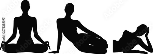 Black and white shoes on female silhouette legs, vector illustration of woman in fashion fitness dance pose, sport beauty fashion concept