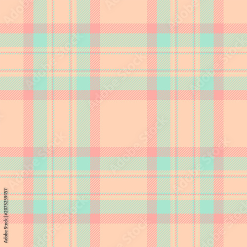 Teen background check tartan, throw vector seamless textile. Garment plaid texture pattern fabric in light and red colors.