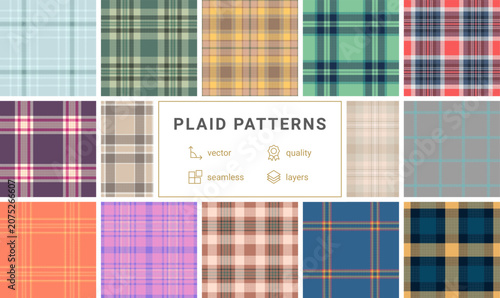 Tableau sur toile Elegant plaid set stationery designers