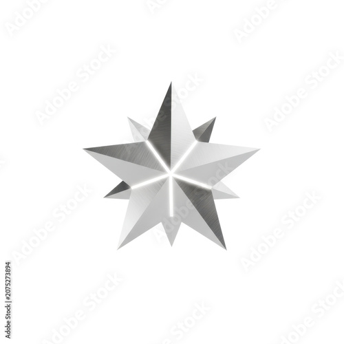 Abstract Geometric Starburst with Metallic Texture