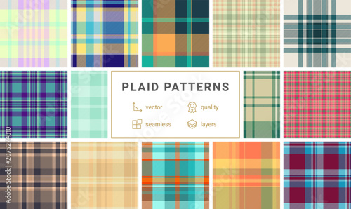 Bild auf Leinwand Plaid bundle for birthday marketing kits