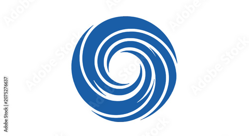 Blue abstract swirl vector icon design