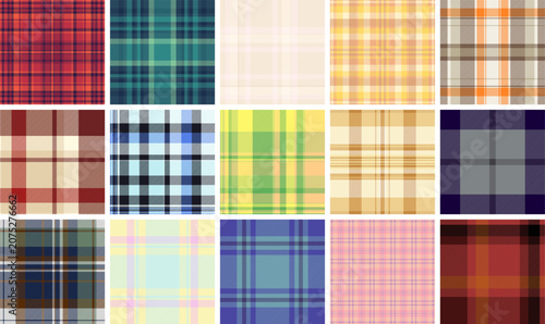 Photos Plaid pattern set for casual kidswear
