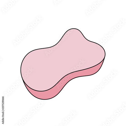 Pink abstract blob vector shape