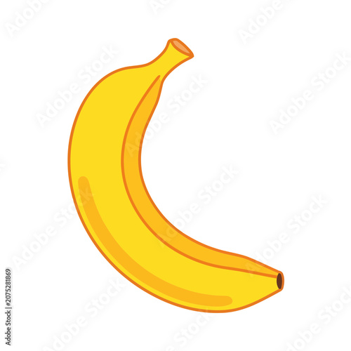 Yellow banana vector illustration