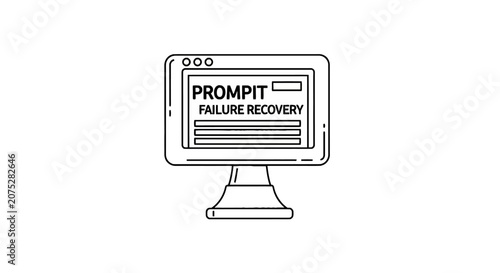 Computer Monitor with System Failure Recovery Prompt
