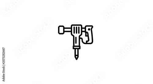 Heavy Duty Demolition Jackhammer Outline