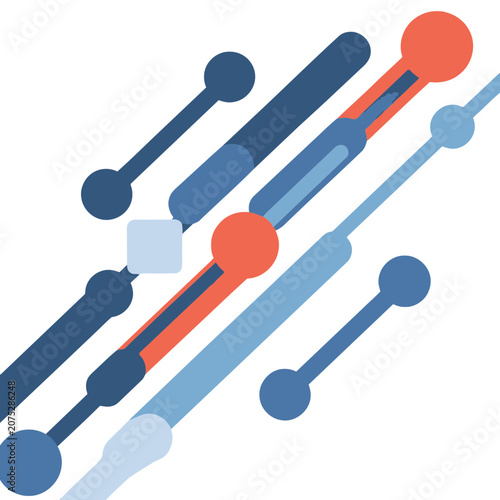 Abstract Network Nodes and Connections Vector