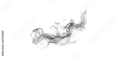 Fotografie Smoke swirling in a mesmerizing dance on a pure transparent background with gray