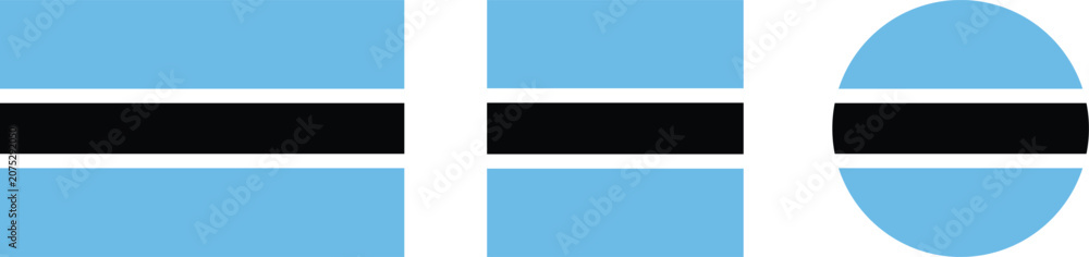 Obraz na płótnie Botswana flags