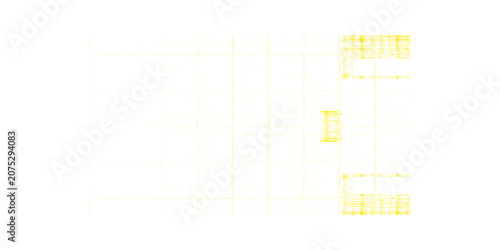 Photos A yellow architectural blueprint or technical drawing on a transparent backgroun