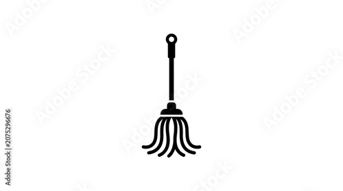 Obraz na płótnie Broom with long handle and bristles.