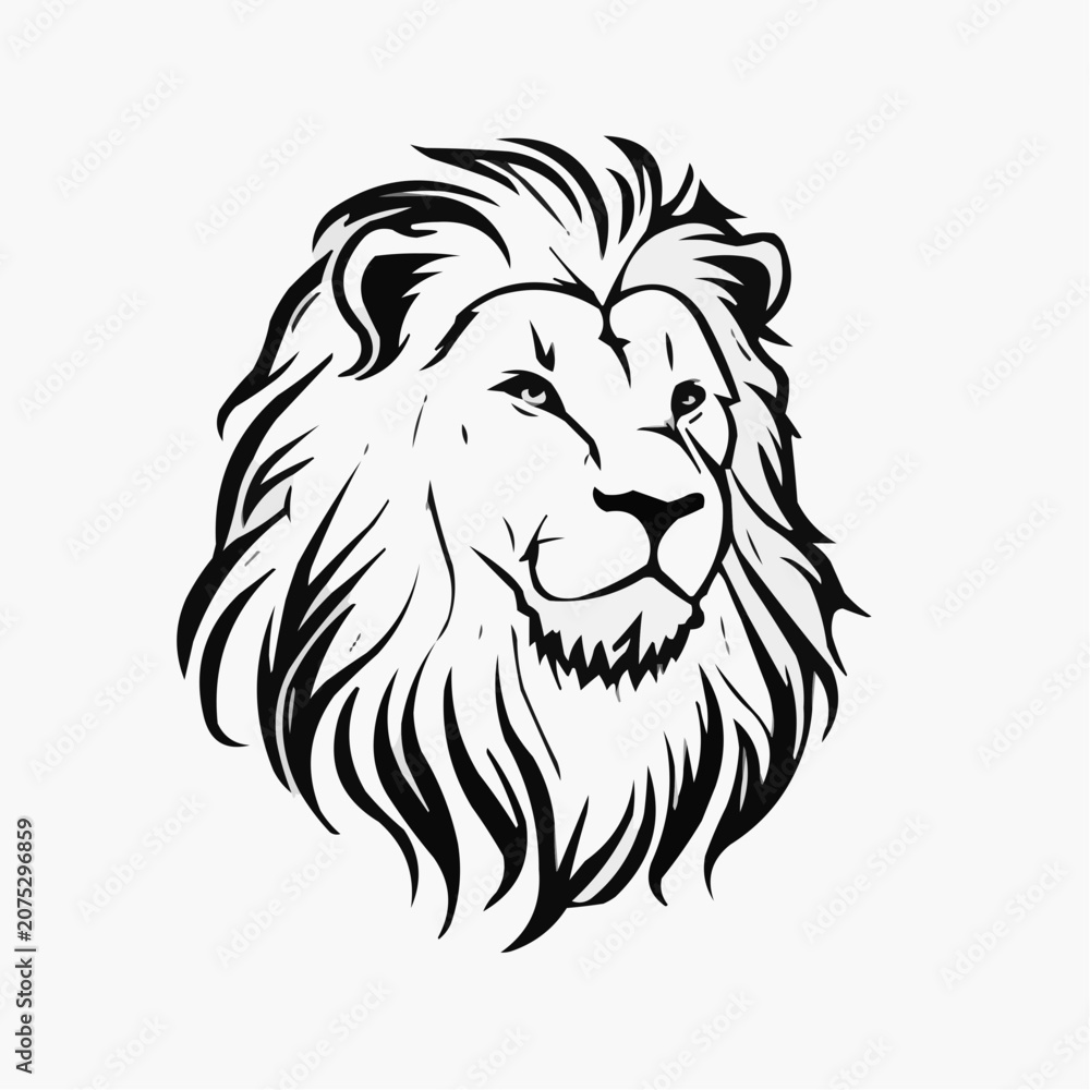 Fototapeta premium lion head vector