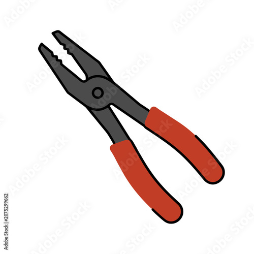 Needle Nose Pliers Vector Illustration