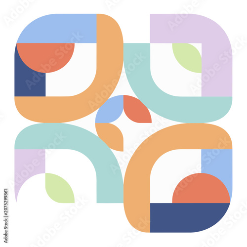 Abstract Geometric Shapes Vector Pattern
