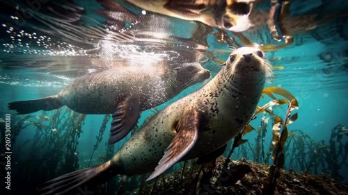 sea lion swimming