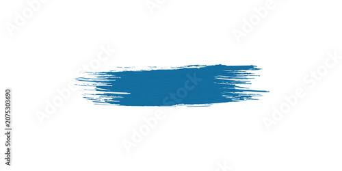 Canvastavla Blue hand painted brush stroke daub