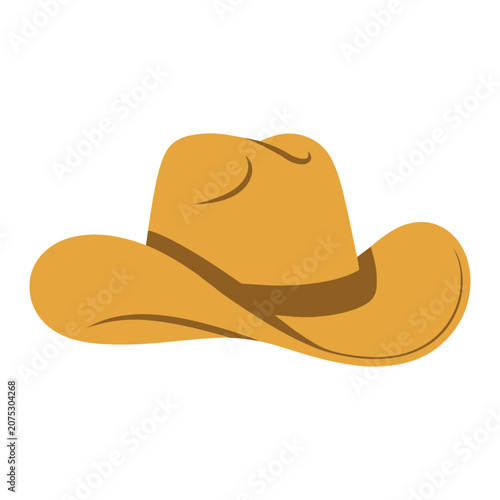 Flat illustration of a cowboy hat