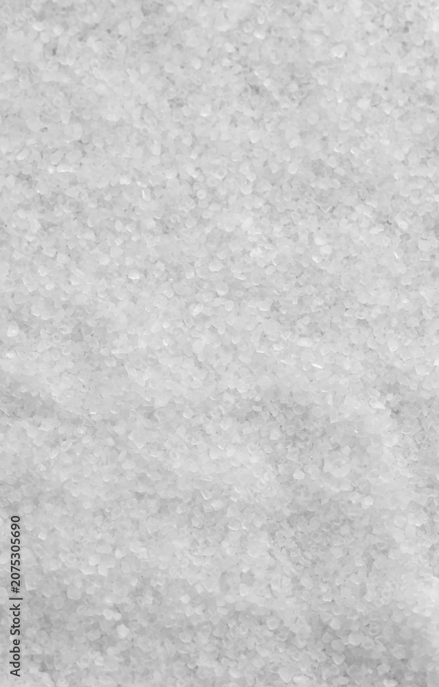 Fototapeta premium Pure natural salt texture background. Big amount of average salt grains close up