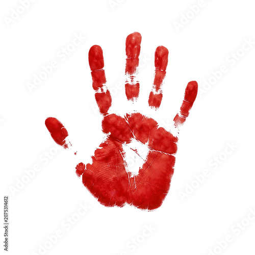 Red Handprint Transparent Background