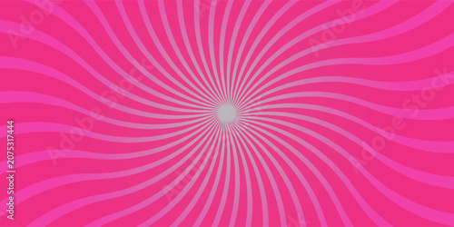 Fotografía Image of white stripes rotating and moving in hypnotic motion in repetition in seamless loop on pink background
