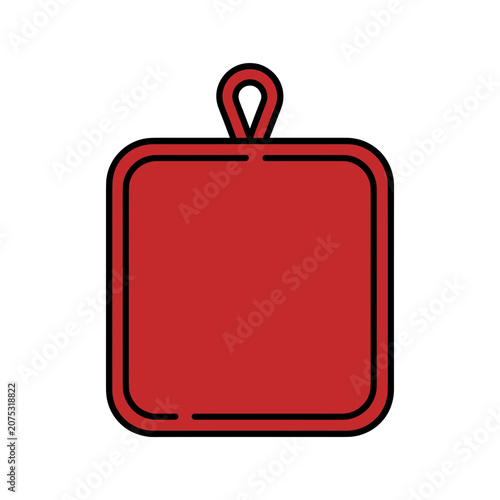 Red gift tag with hole for ribbon