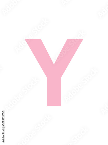 Pink Letter Y Uppercase Vector Icon, Isolated Transparent Background for Branding, Design, Typography and Web UI Elements
