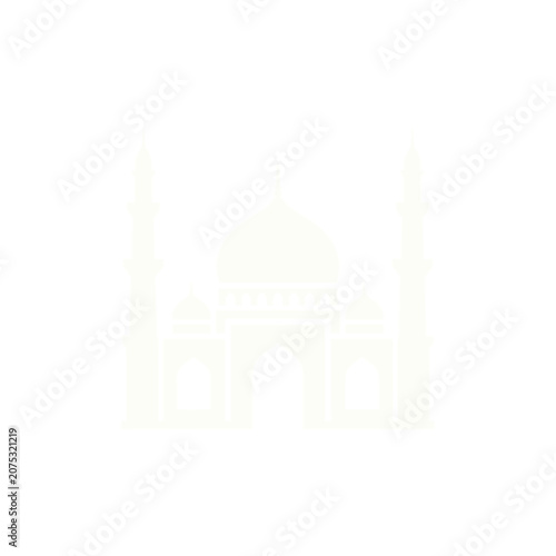 Taj Mahal Mosque Icon Vector Illustration, Isolated Transparent Background for Travel Tourism and Cultural Heritage Design Projects