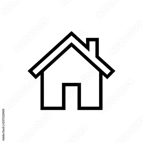 House Outline Vector Isolated Transparent Background