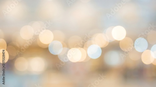Abstract blurred background of a shopping mall or store with bokeh lights