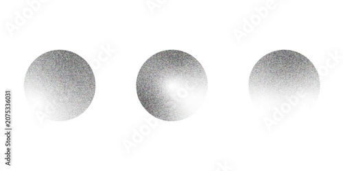 Noise grain circles, pointillism black gradient pattern of vector grainy abstract dots. Grainy noise sphere circles or spots with dotwork stipple halftone effect for tattoo