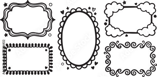 Hand-Drawn Vector Set: Decorative Frames, Arrows, Hearts & Doodle Elements