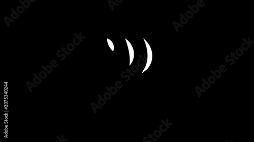 Crescent moon silhouette against dark sky minimalist night sky time lapse