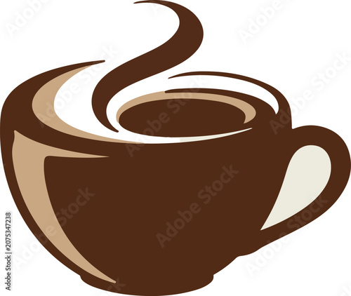 Elegant Coffee Logo Design with Premium Dark Brown