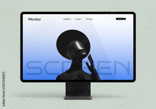 Monitor Screen Mockup