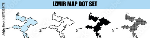 Photos Izmir map dot set turkey region maps in various formats
