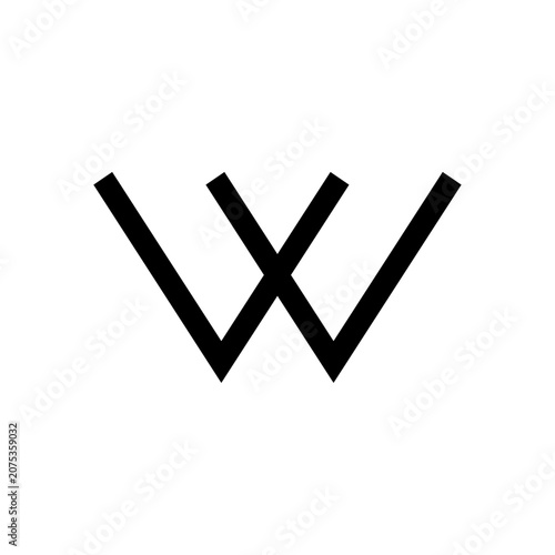 Minimal geometric zigzag wave abstract vector icon editable Adobe Illustrator version 10 isolated black line symbol for creative branding projects
