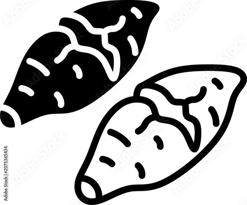 Minimalist Sweet Potato Icon