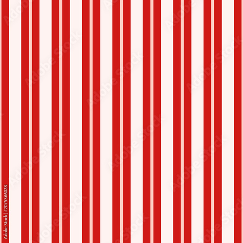 Red and white multi vertical stripes seamless pattern minimal geometric vector background