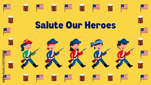 Salute our heroes on memorial day with this patriotic illustration