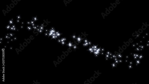 Glowing Magic Sparkle Line with White Glitter Dust, Twinkling Star Trail, Shimmering Bokeh Particles, fairy dust shimmer line, shining light effects. explosion, glimmer cartoon light trail. 4k