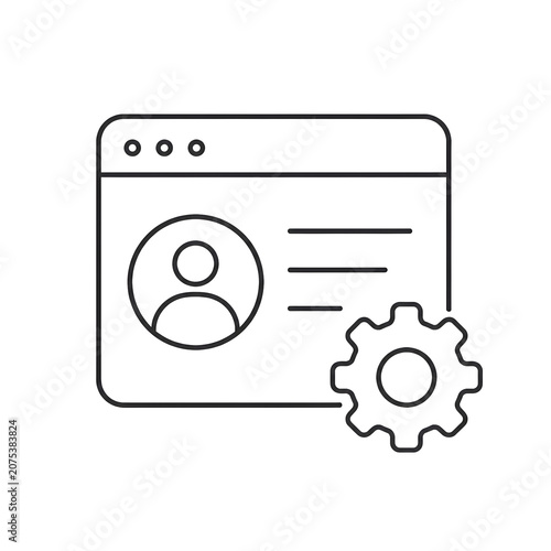Settings icon with user profile.