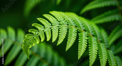 Extremely vibrant green macro shot of lush natural foliage, showing healthy growth and fresh, wet textures in a fertile forest setting, moss, natural, alive