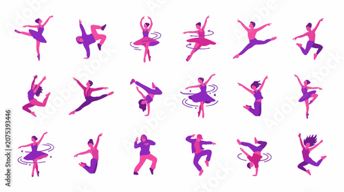 Diverse Dancers: Ballet, Hip Hop, Jazz & Contemporary Dance Poses