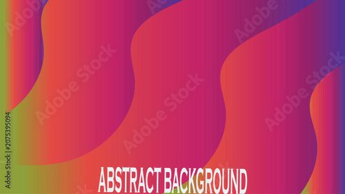 Obraz na płótnie Vibrant abstract background with wavy gradient shapes and bold typography