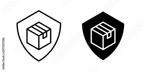 Obraz na płótnie All In One Security Icon for complete cyber protection privacy management and system defense use in UI UX websites apps and systems Vector illustration with stroke and fill on a white background