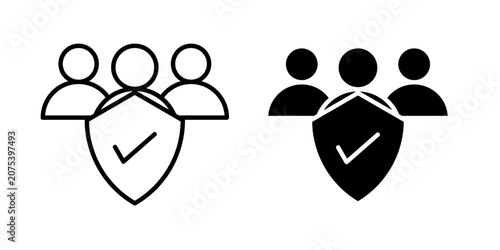 Live Security Icon for real time threat monitoring cyber protection and system defense use in UI UX websites apps and systems Vector illustration with stroke and fill on a white background.